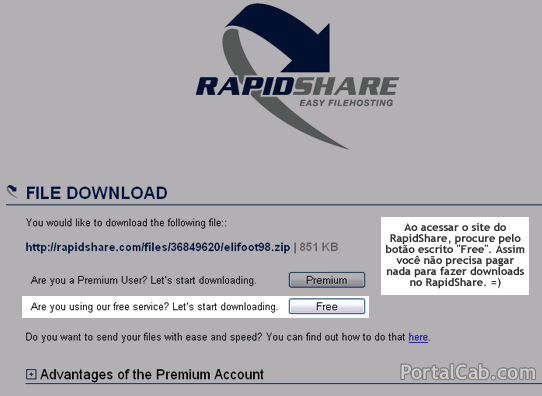 Como baixar arquivos no rapidshare (1)