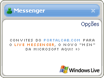 Windows Live Messenger convites
