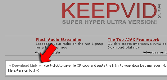 Baixando vídeos no Keepvid