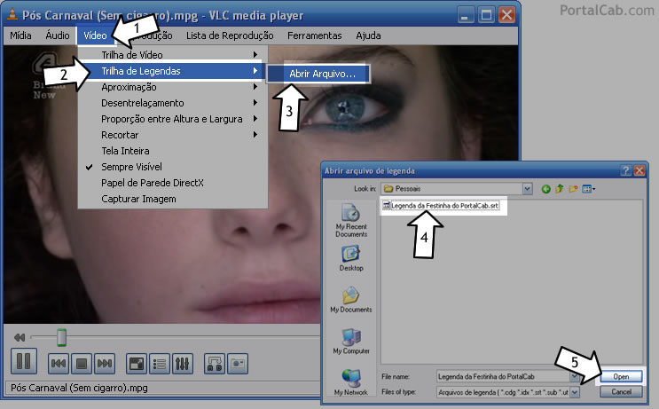 Assistindo vídeos com legenda no VLC Media Player
