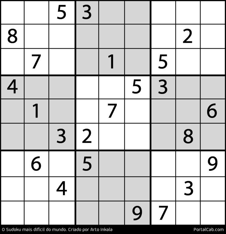 SUDOKU MUITO DIFÍCIL - SUDOKU RESPONDE. 